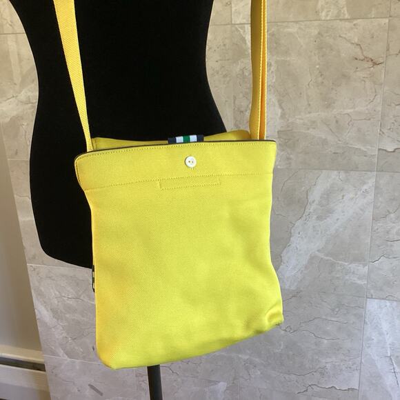 Y2K Lacoste Neocroc Mini Messenger Bag - Yellow, Preppy Sporty Christmas Gift - Picture 8 of 11